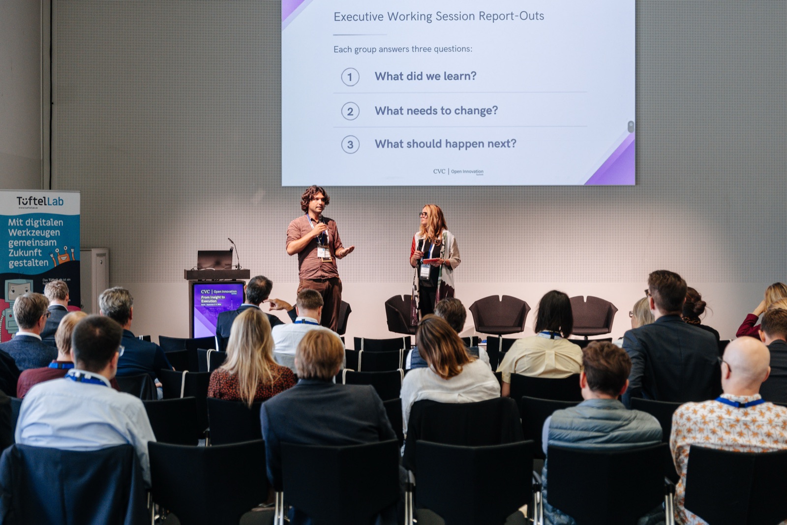 Working groups report back to the room at the 2026 European summit