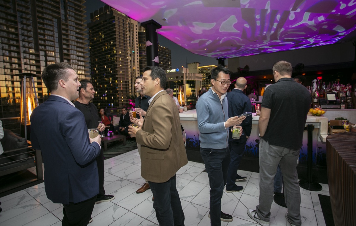 Participants at the evening reception in Miami